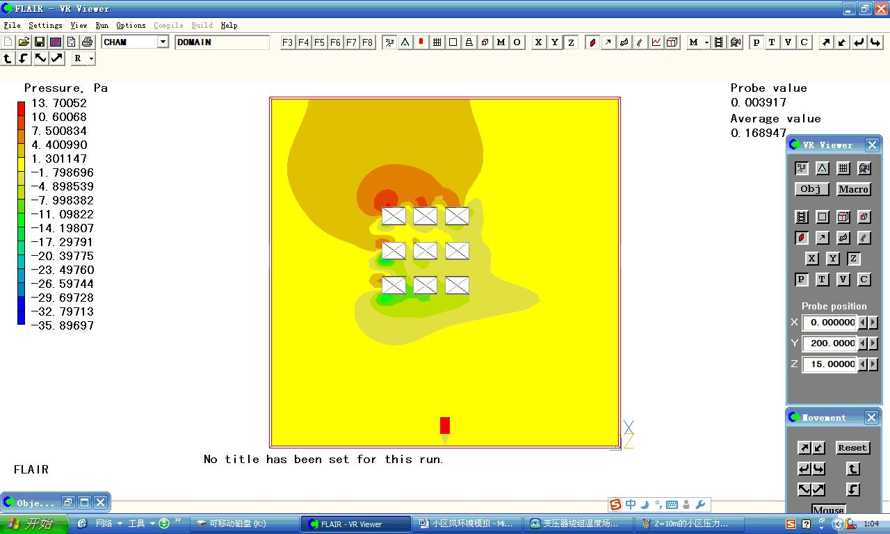 用Phoenics2009做的小區風環境模擬
