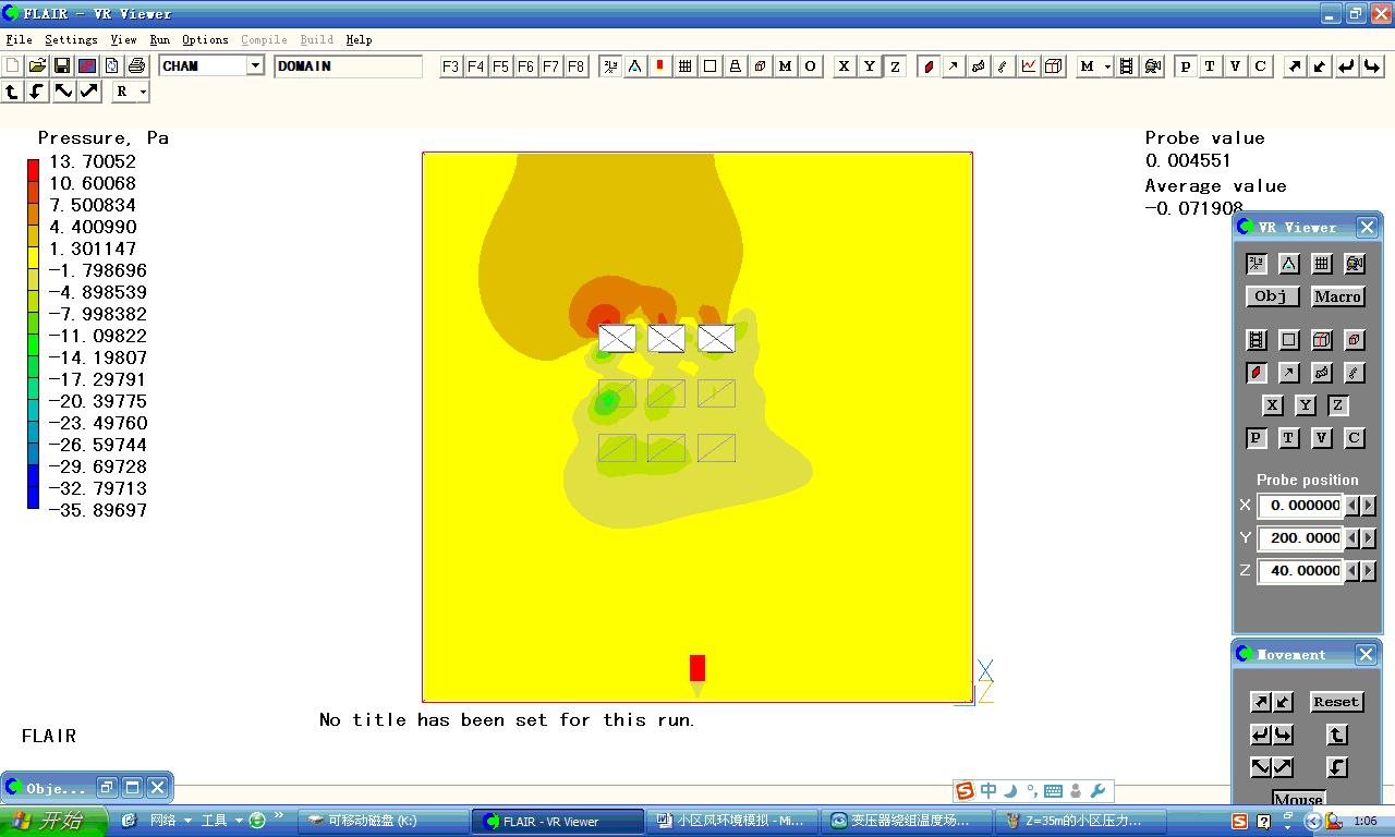 用Phoenics2009做的小區風環境模擬