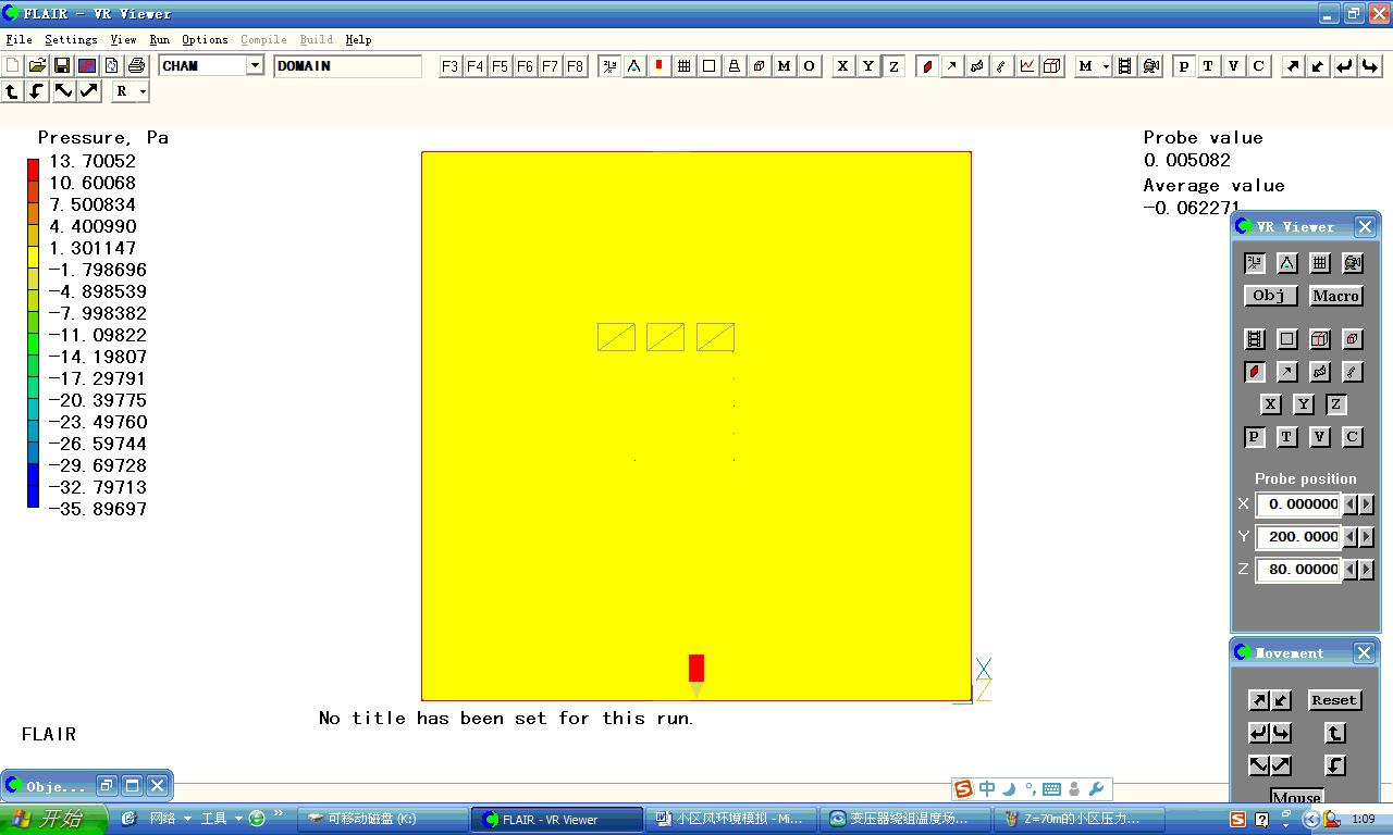 用Phoenics2009做的小區風環境模擬